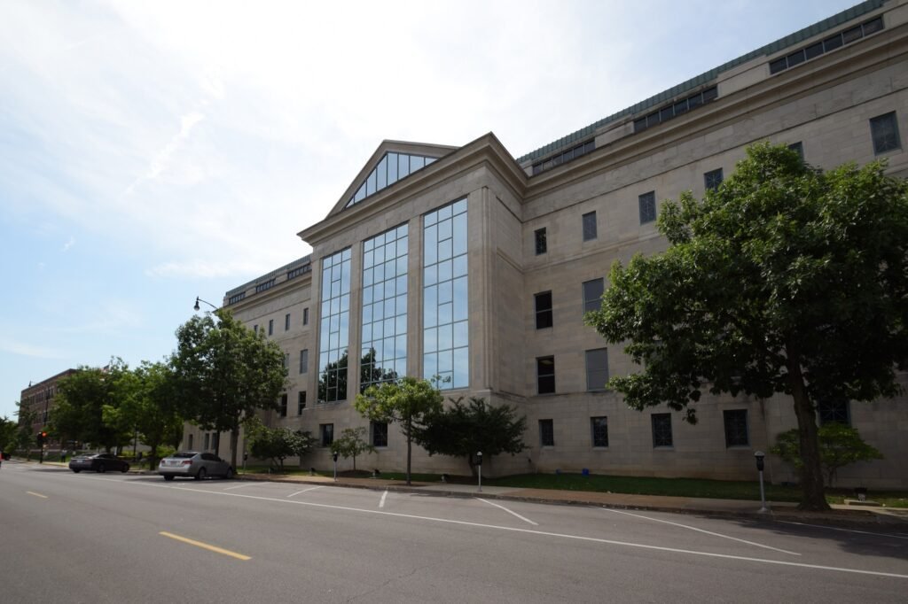 Boone County Courthouse Building exterior view with glass windows
