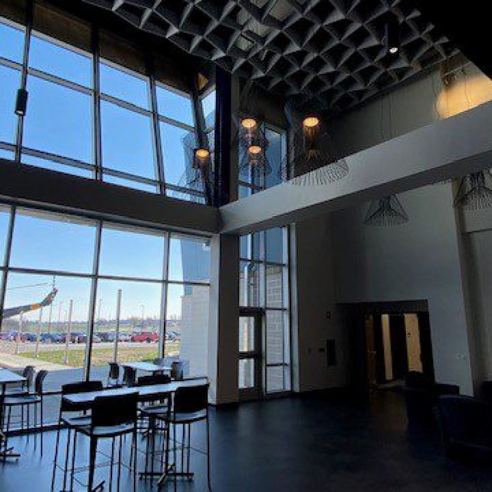 Front entrance with table and chairs at TASMG READINESS CENTER